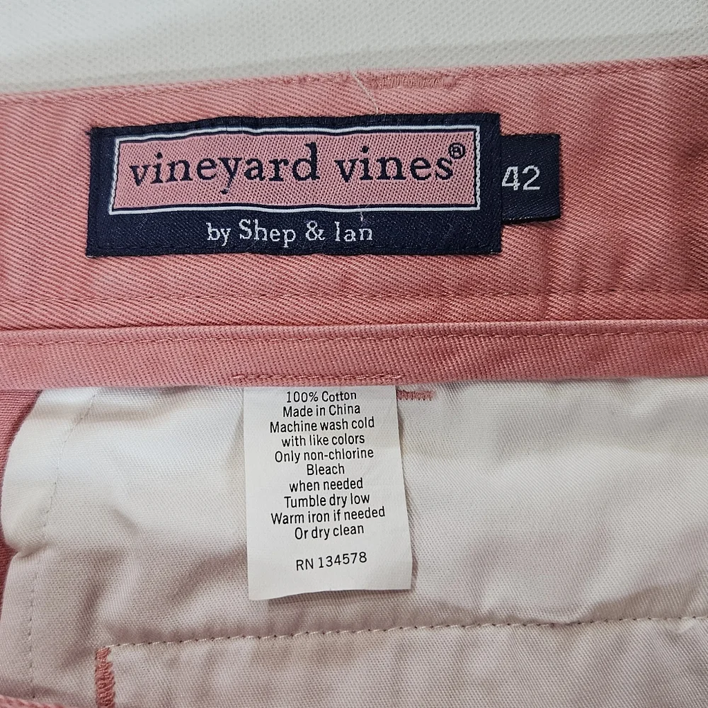 Vineyard Vines Club Shorts Mens Sz 42‎ Pink High Rise Preppy Vacation Resortwear